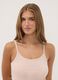 Bipack di canotte rosa in cotone elasticizzato con girocollo_1