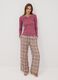 Purple organic cotton pyjama top with Henley neckline_2
