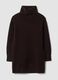 Brown stretch-wool turtleneck dress, regular fit_0