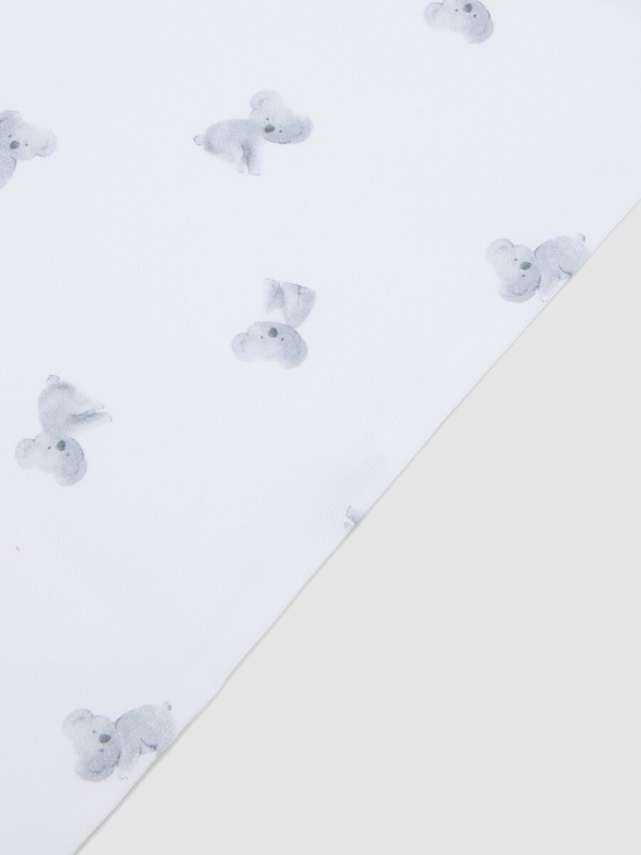 White pure cotton baby sheets with koala print_2
