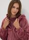 Pink zip-up hooded homewear sweatshirt_0