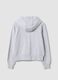 Girls&rsquo; grey hoodie in 100% organic cotton with star detail_6