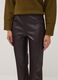 Leggings marroni flare con vita regular ed elastico_2