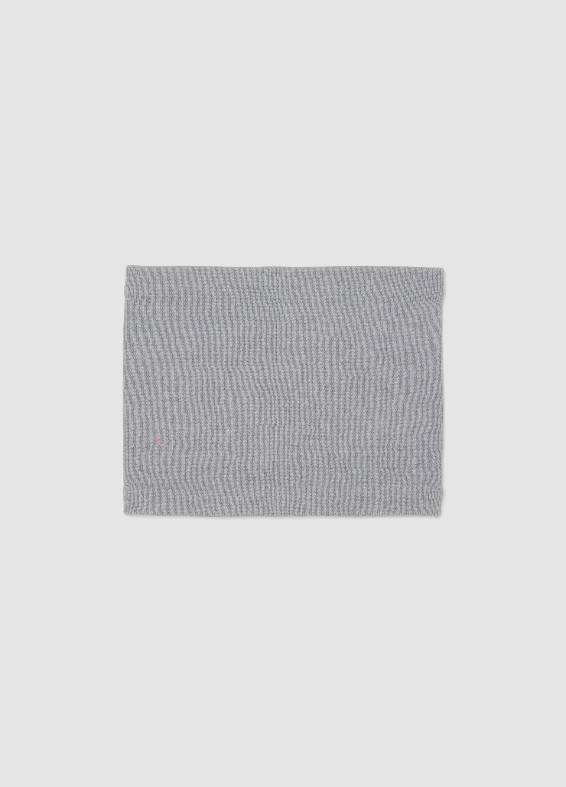 Grey cotton-blend scarf