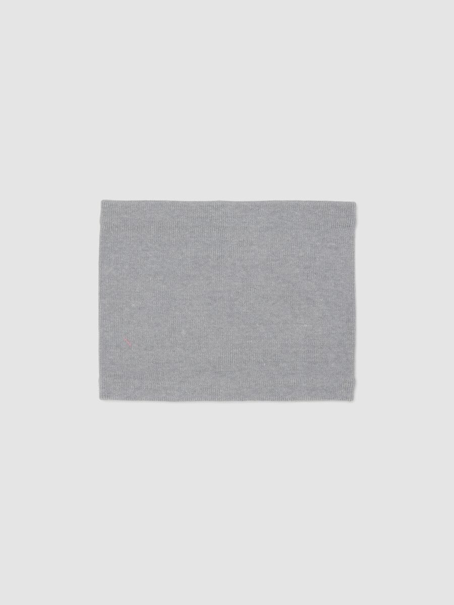 Grey cotton-blend scarf_0