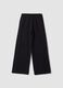 Black cotton culotte trousers_0