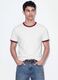 White pure cotton fitted crew-neck T-shirt_2