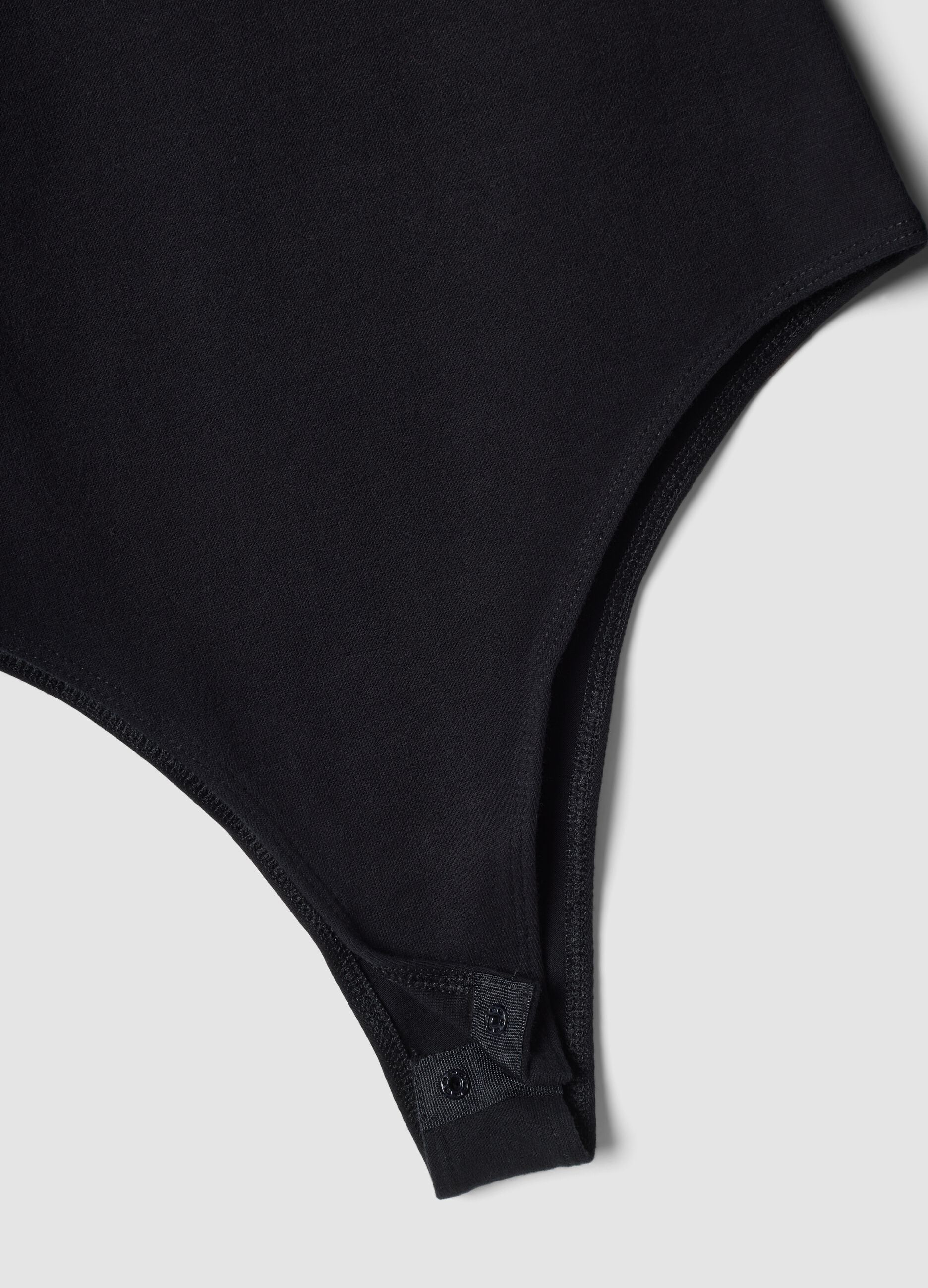 Asymmetrical Bodysuit Black