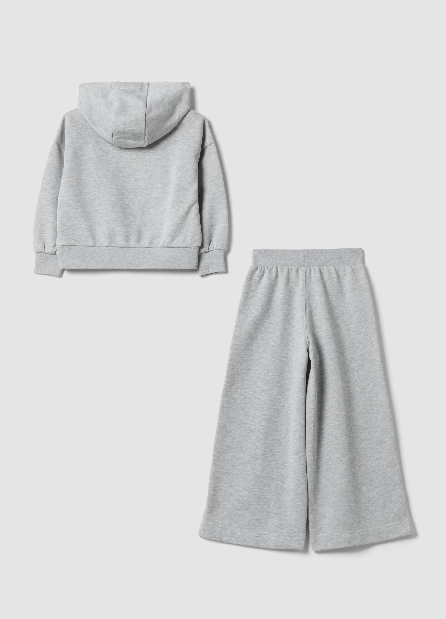 Grey cotton-blend tracksuit with Minnie print