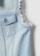 Girls' Light Blue Pure Cotton Regular Fit Waistcoat with Fringes_3