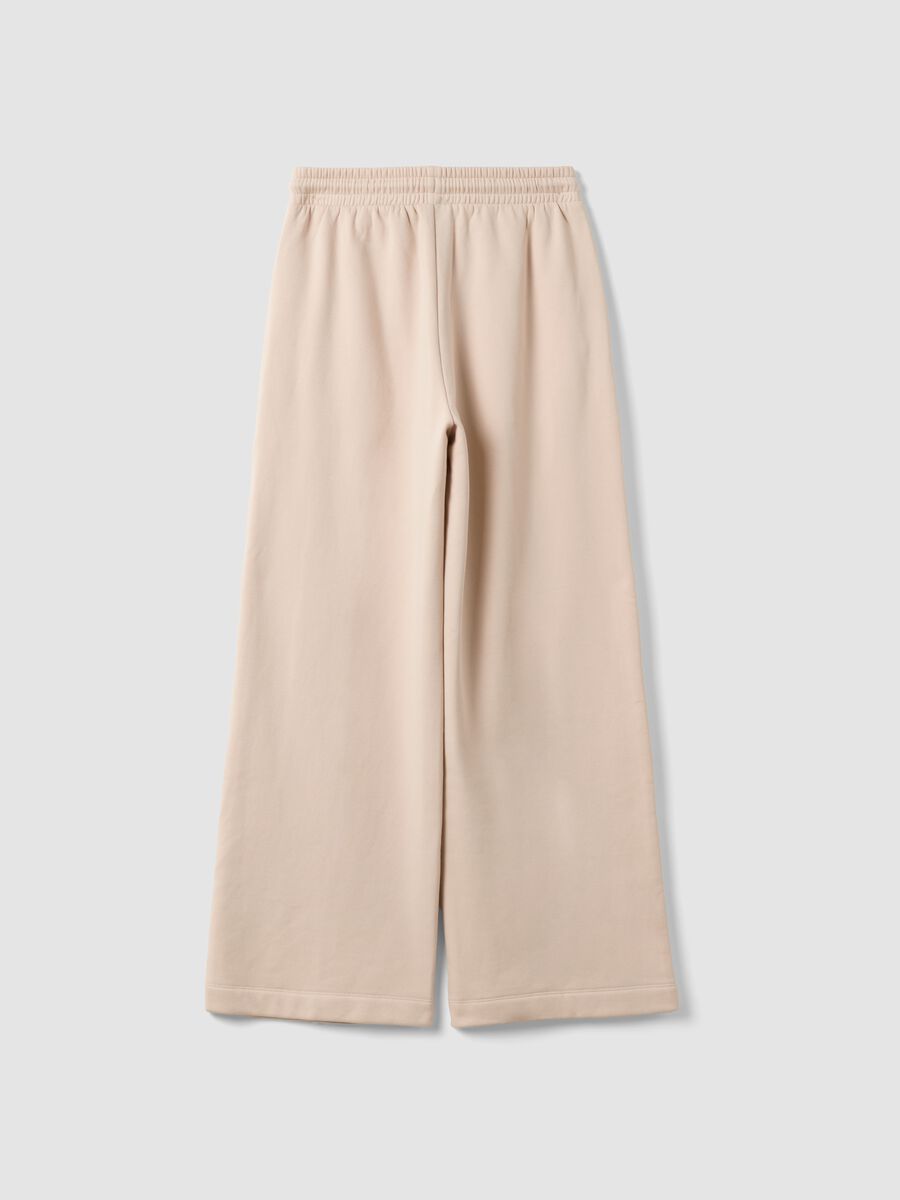 Beige cotton-blend straight-fit joggers_2
