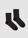 Black striped stretch-fabric socks_0