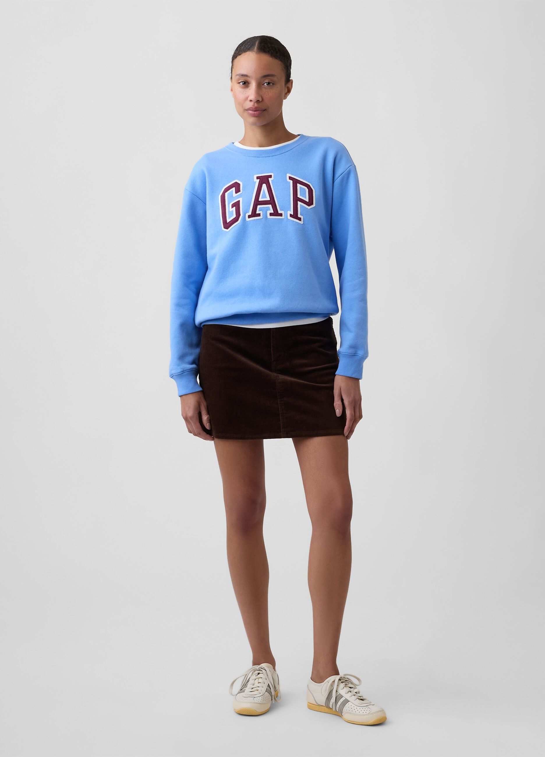 Light blue cotton-blend crewneck sweatshirt with GAP logo