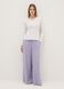 Purple striped viscose pyjama trousers with regular fit_0