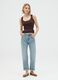 Women's Brown Stretch Fabric Vest_0