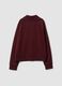 Red stretch viscose sweatshirt with turtleneck, regular fit_6