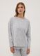 Grey crew-neck pyjamas in organic cotton and viscose blend_1