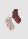 Two-pack of multicolour socks in organic cotton blend_0