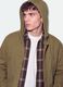 Giacca beige con cappuccio in puro cotone over fit_0