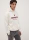 White cotton-blend hoodie with Chicago Bulls print_0
