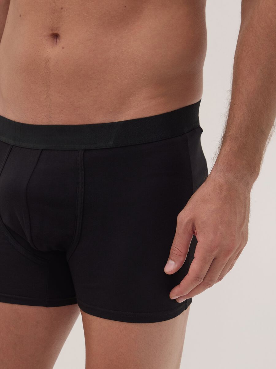 3-pack of grey midi boxer briefs in stretch organic cotton_3