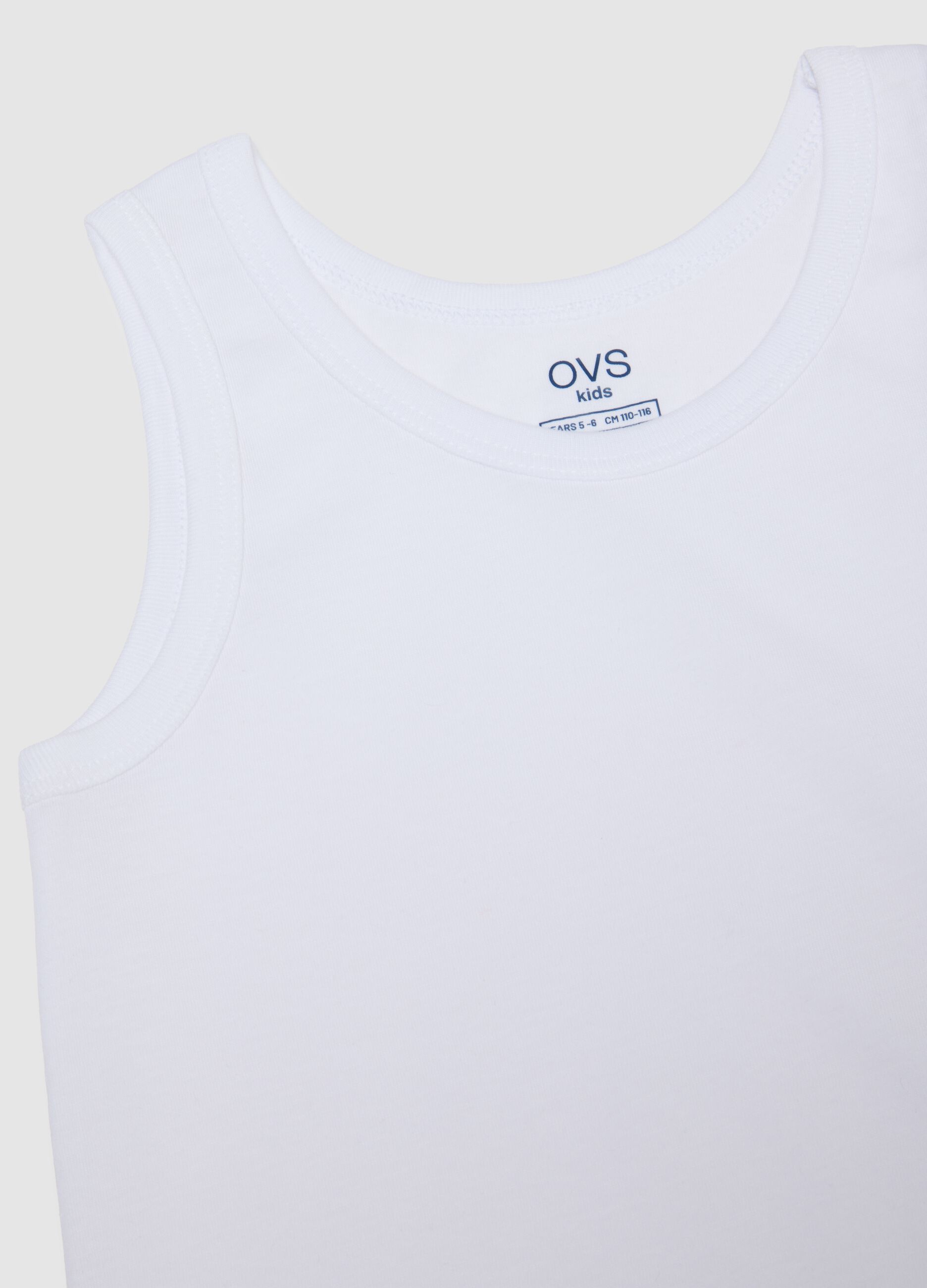 Boys' multicolour pure cotton regular fit tank top twin pack