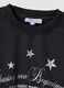 Black cotton-blend crew-neck sweatshirt with star print_1