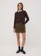 Brown crew-neck long-sleeve regular-fit top_1
