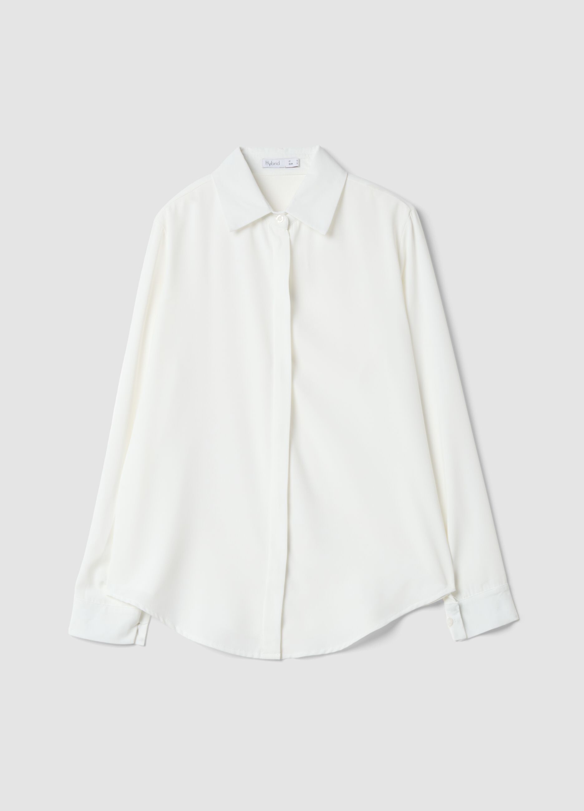 White regular-fit shirt with classic collar