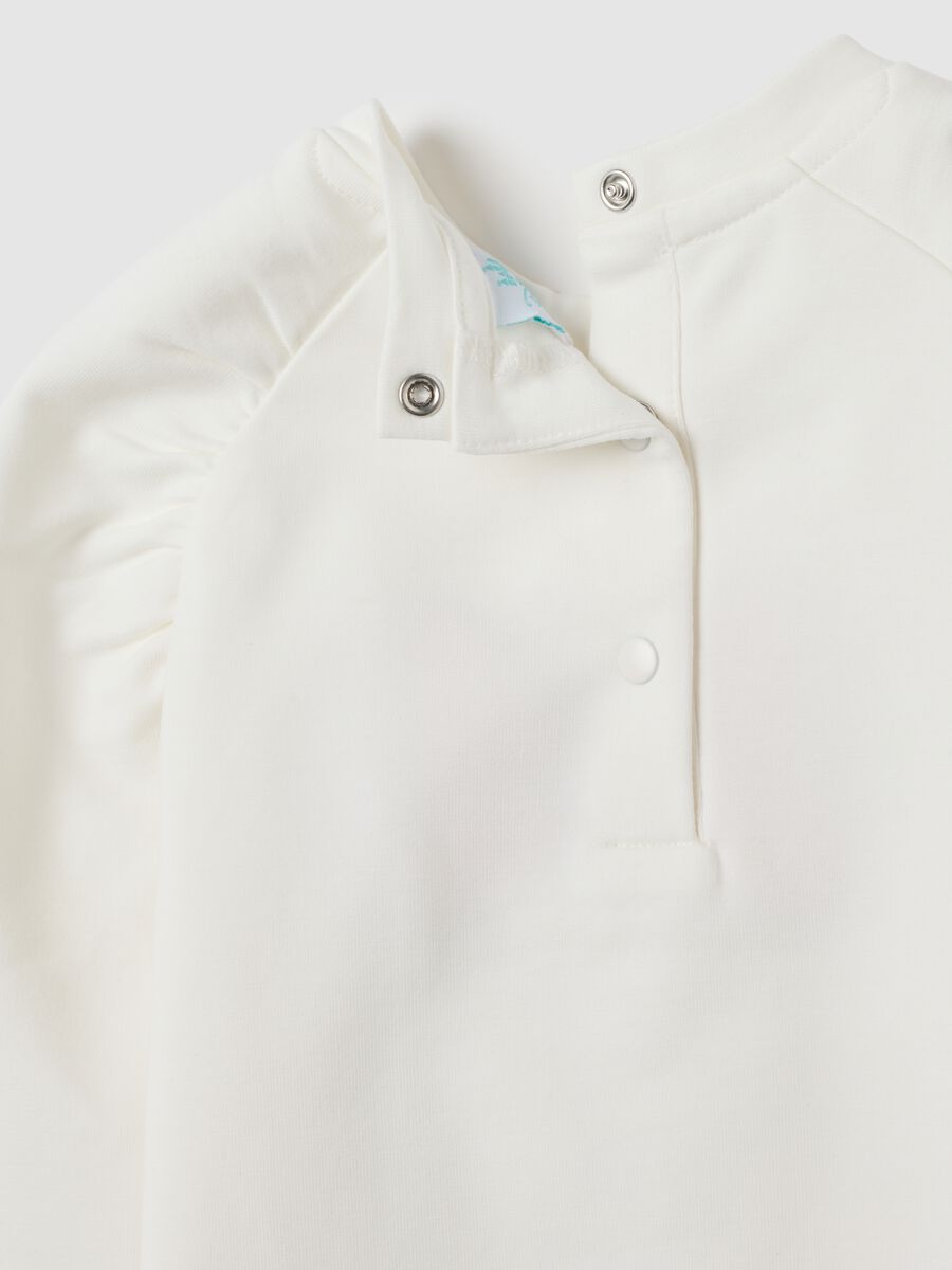 White Girls' Stretch Cotton Sweatshirt_3