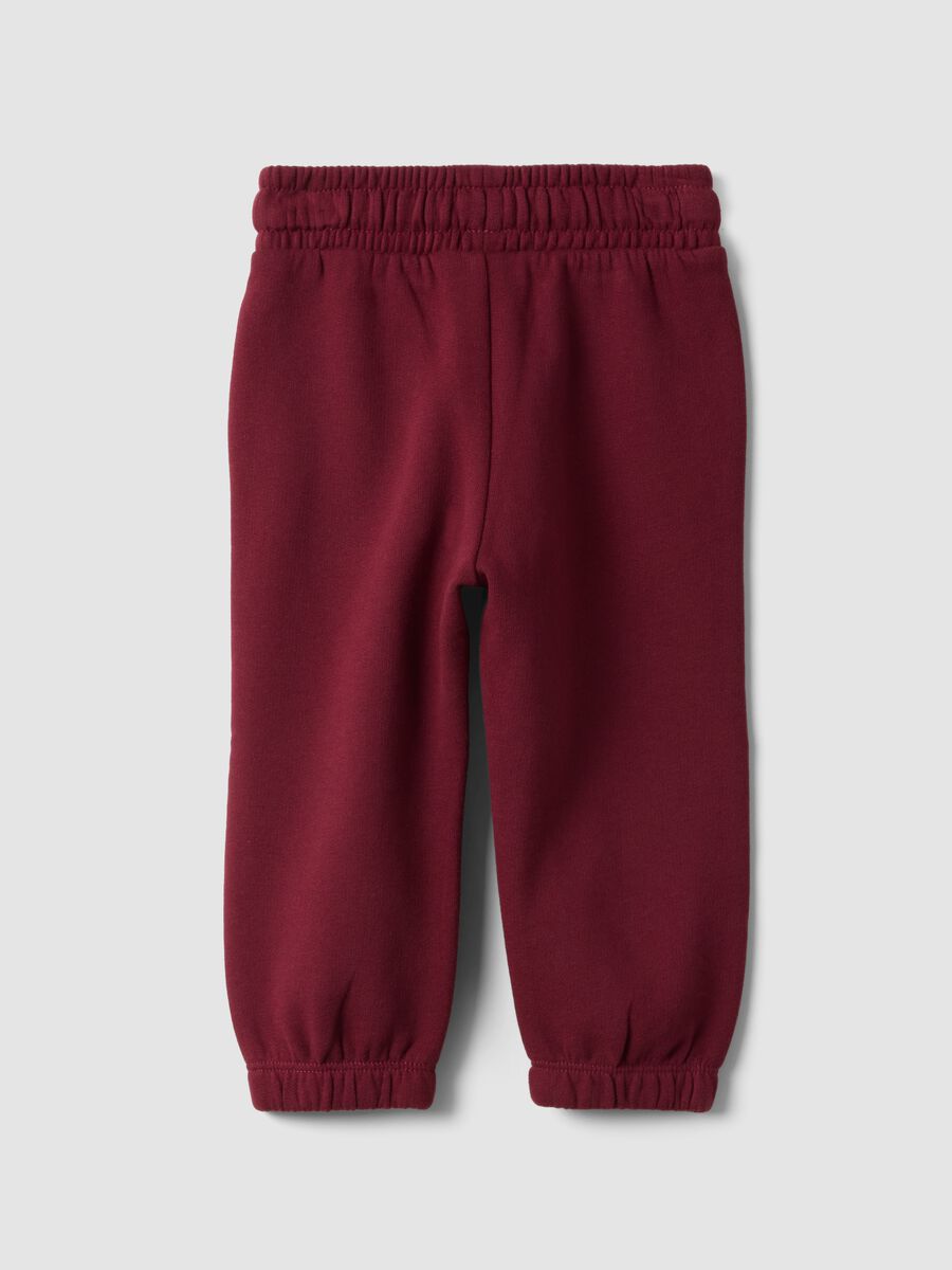 Red pure cotton jogger trousers_1
