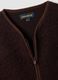 Brown oversized gilet in wool-blend sherpa_2
