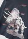 T-shirt grigia girocollo in puro cotone organico con stampa dinosauro_2