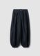 Blue pure cotton balloon-fit denim jeans_4