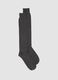 Men&rsquo;s grey marl long socks in stretch cotton_0