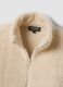 White crew-neck sweatshirt with zip, regular fit_1