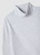 Grey marl organic cotton high-neck T-shirt_5
