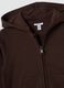 Felpa marrone con cappuccio in puro cotone organico regular fit_2