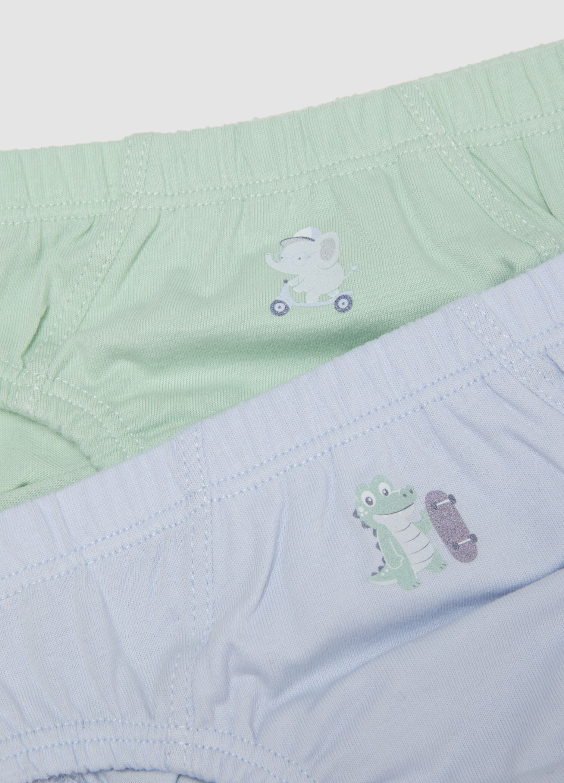Pack of 5 multicoloured pure organic cotton briefs for baby