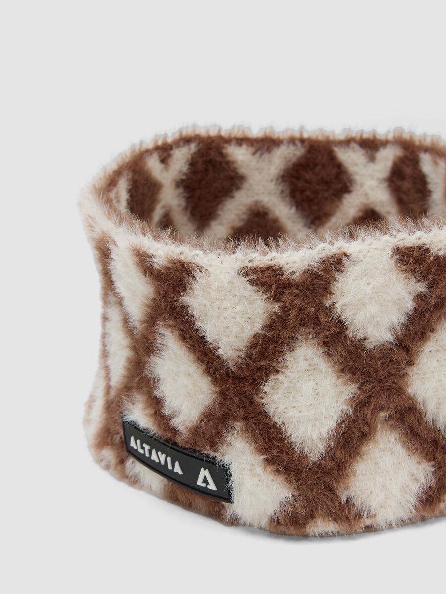 White geometric-print headband ALTAVIA WITH DEBORAH COMPAGNONI_2