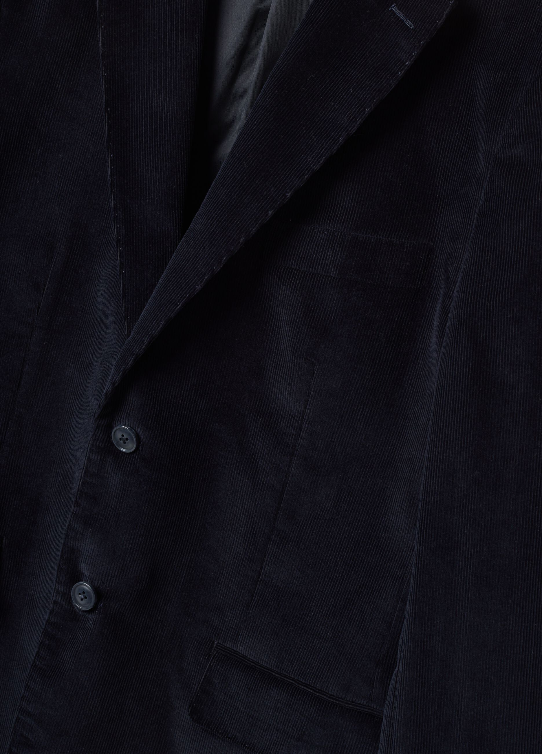 Blazer blu navy in puro cotone regular fit