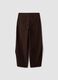 Brown pure cotton barrel-fit trousers_6