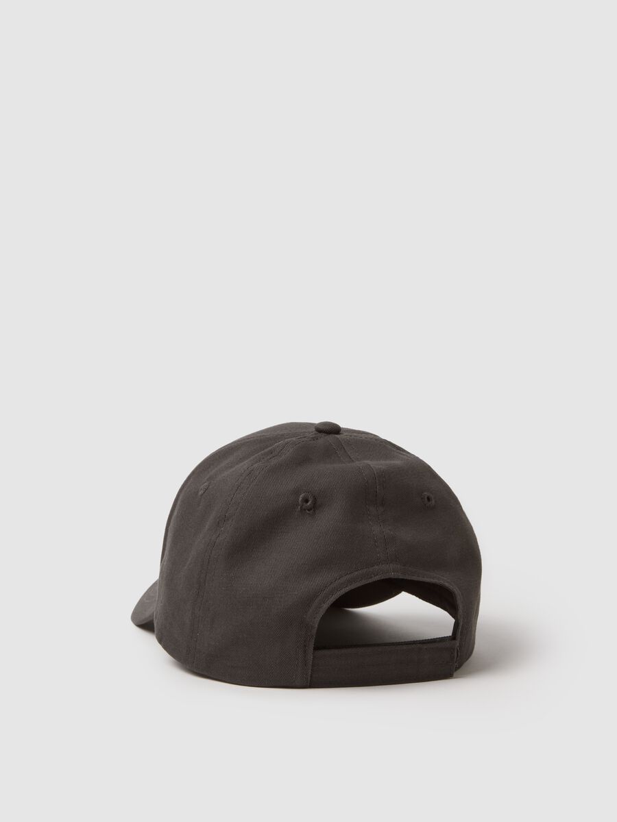 Black pure cotton baseball cap, regular fit_1