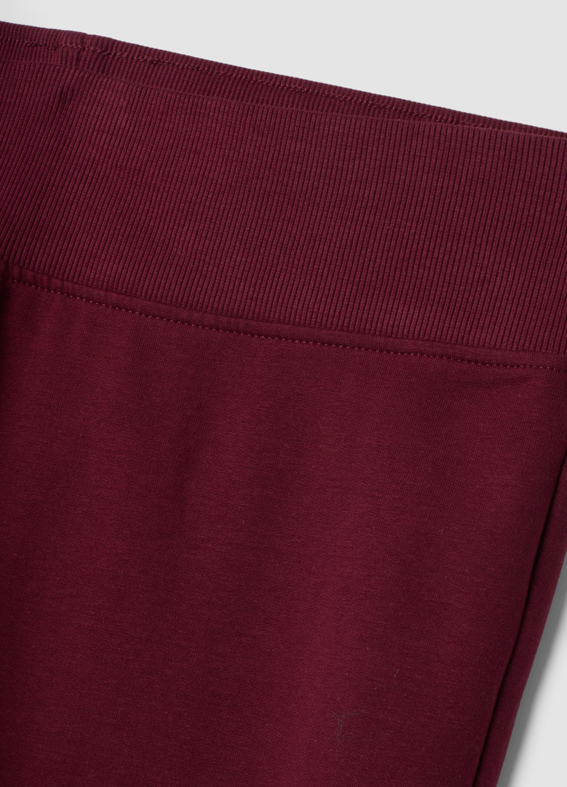 Red bootcut stretch-cotton trousers