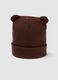 Brown viscose-blend hat with turn-up and ears_2