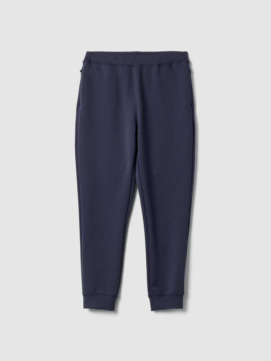 Blue regular-fit joggers in Easy Dry stretch fabric_4