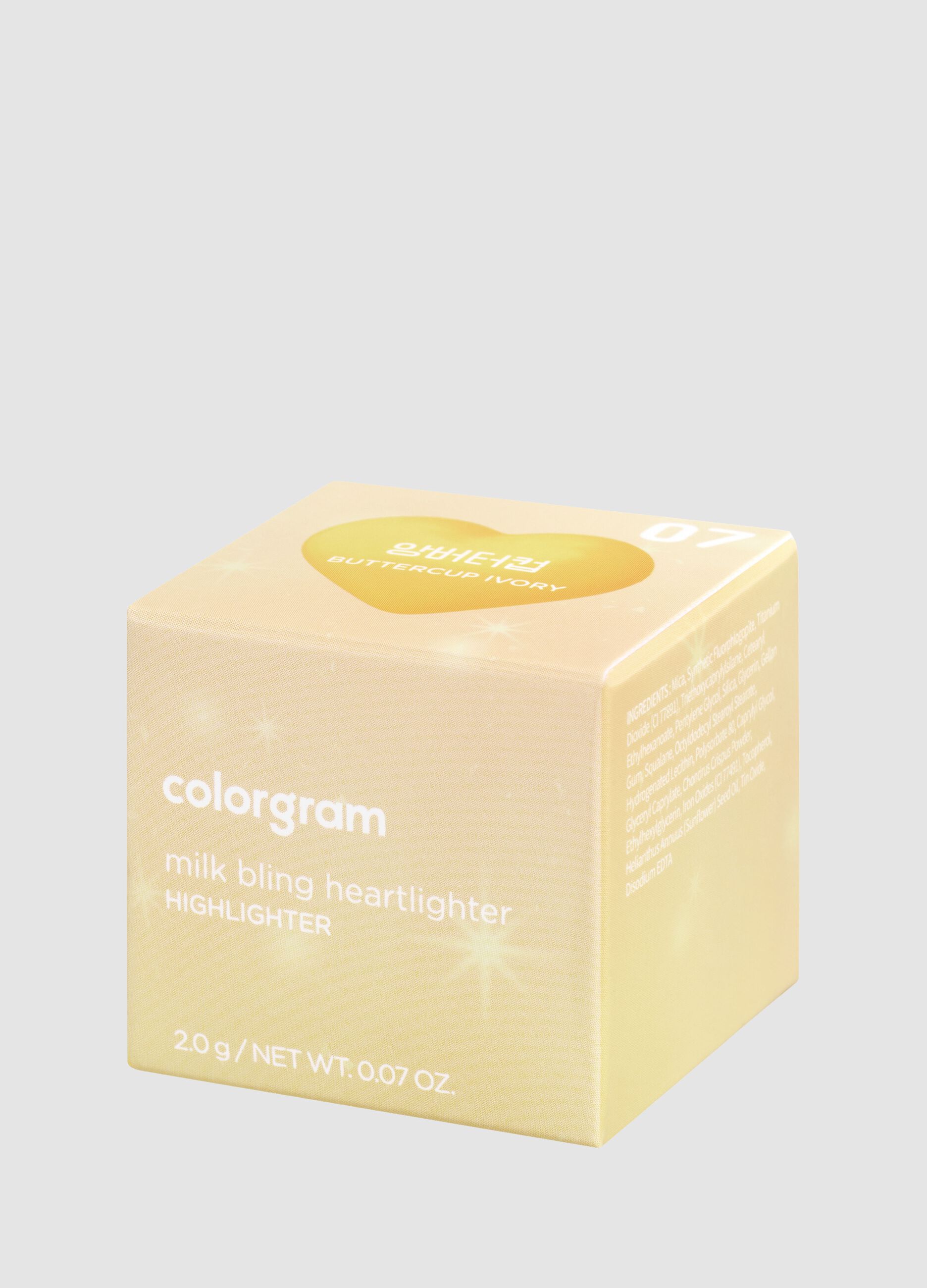Milk Bling Heartlighter 07 Buttercup Ivory 2.2G - Make-up coreano