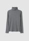 Grey stretch viscose crew-neck jumper, regular fit_0
