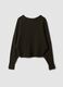 Army green regular-fit top with wide neckline_0