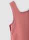 Dusty pink dress with crew neck and bow_2